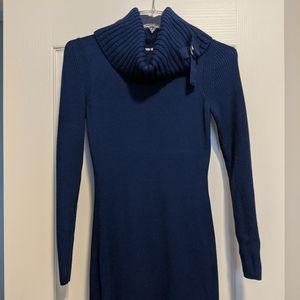 Blue Wool Karen Millen Sweater Dress, Sz XS/1